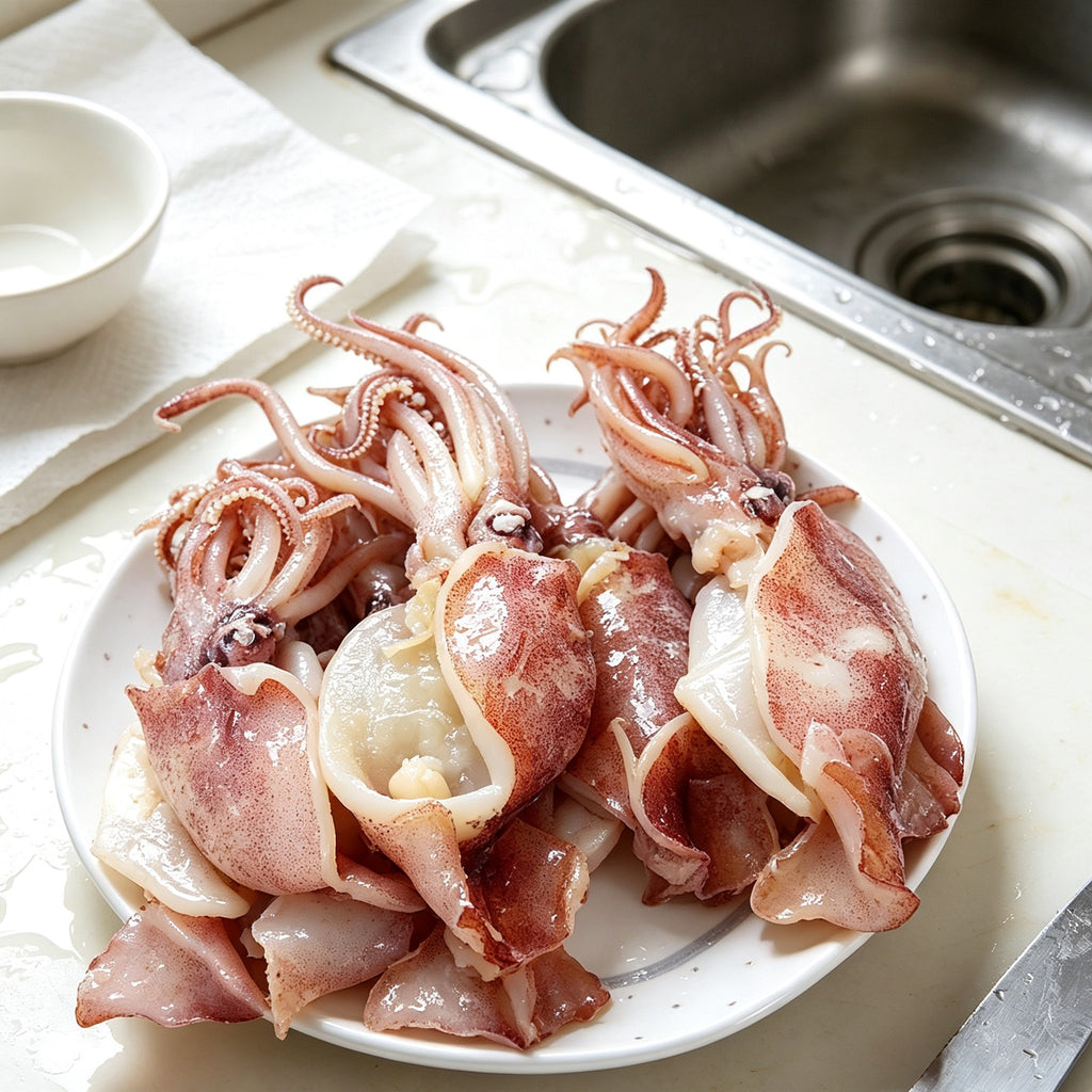 Fresh Whole Squid Ready To Cook